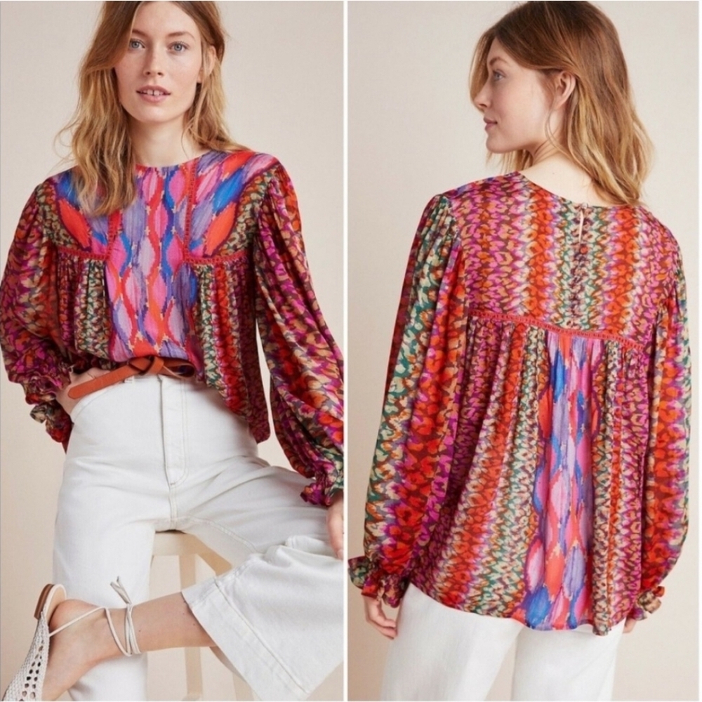 Anthroplogie Bl^nk Peasant Blouse